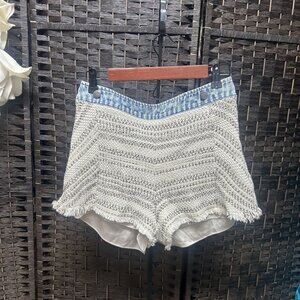 Ramy Brook Women's Tweed Denim Waist Shorts Size 8